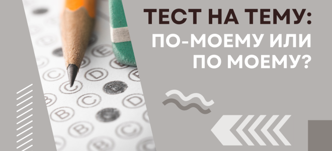 Тест на тему: «По-моему или по моему?»