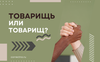 Товарищ или товарищь?