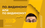 По-видимому или по видимому?