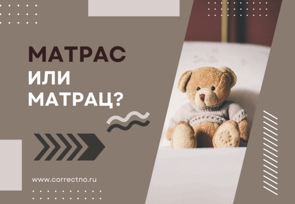 Матрас или матрац: как правильно пишется слово?