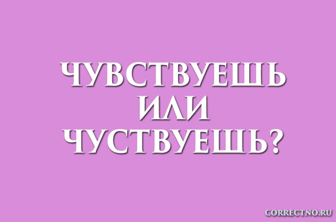 надпись: чувствуешь или чуствуешь