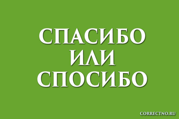 надпись: спасибо или спосибо