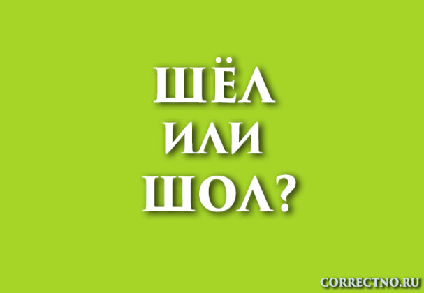 Шёл или шол: как правильно пишется?