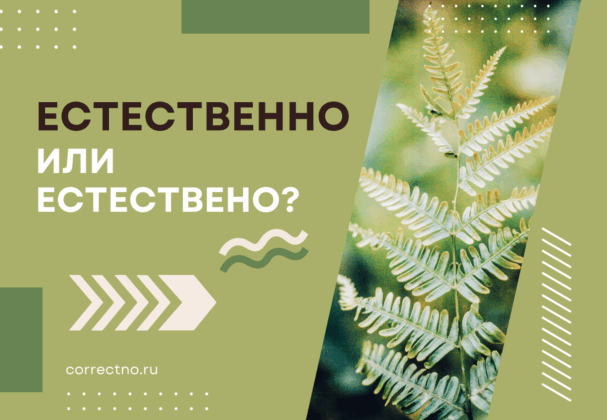Естественно или естествено: как правильно пишется слово?