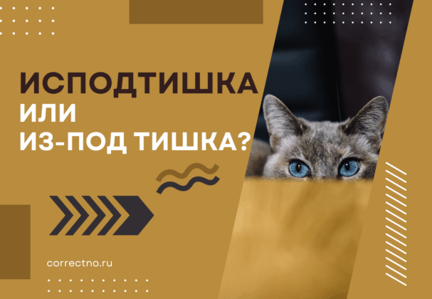 Исподтишка или из-под тишка: как правильно пишется слово? Слитно или через дефис?