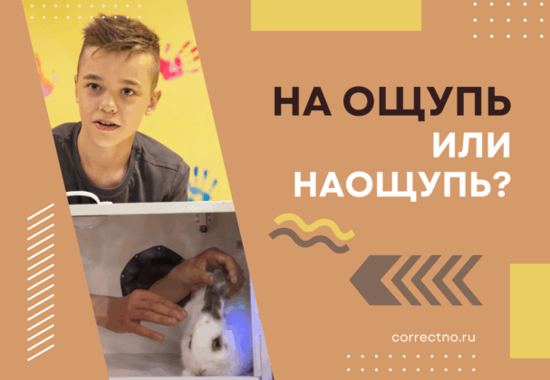 Наощупь или на ощупь: как правильно пишется слово? Слитно или раздельно? correctno.ru