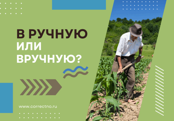 Вручную или в ручную: как правильно пишется слово? Слитно или раздельно?