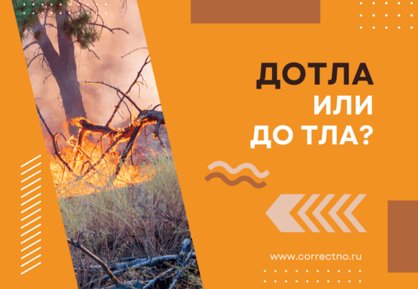 Дотла или до тла: как правильно пишется слово?