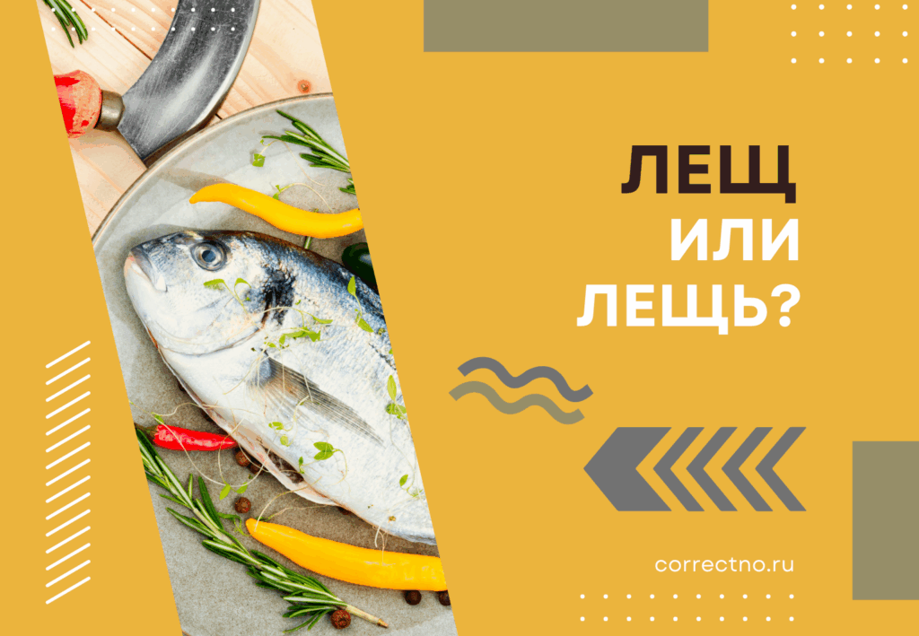 Лещ или лещь: как правильно пишется слово? С мягким знаком или без?