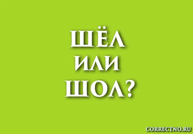 Шёл или шол: как правильно пишется слово в русском?