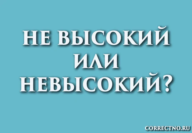 Невысокий